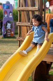 free play in the playground for baby and toddler is important activity for child development.