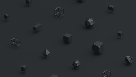 abstract 3d rendering of geometric shapes. computer generated minimalistic background with cubes. modern design for poster, cover, branding, banner, placard