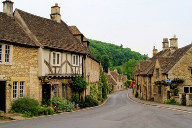 quaint town of castle combe in the cotswolds of england