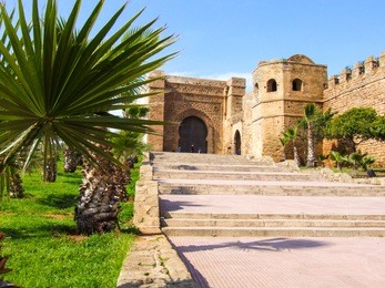 entrance, kasbah des oudayas, rabat, morocco