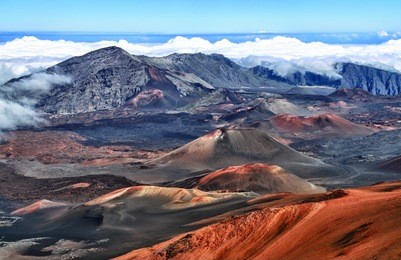 caldera of the haleakala volcano (maui, hawaii)  - hdr image