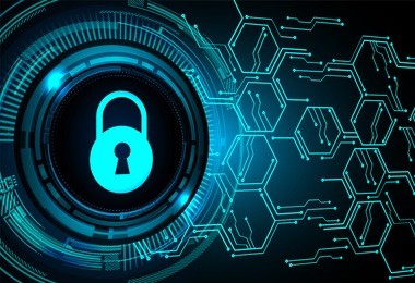 binary circuit board future technology, blue cyber security concept background, abstract hi speed digital internet.motion move blur. pixel vector