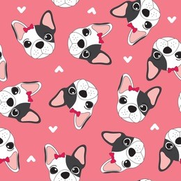 seamless pattern with dog vector illustration