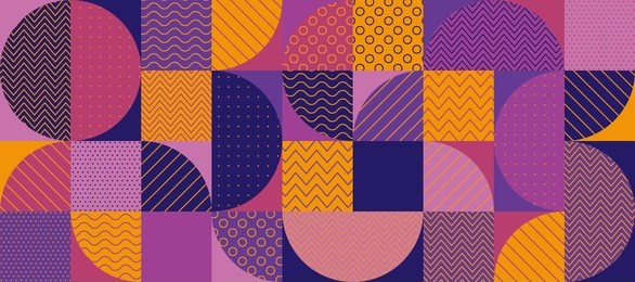 abstract multicolored geometric pattern. geometry stock vector illustration. seamless pattern in violet and purple colors for fabric, background, surface design, packaging, 
