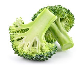 broccoli isolated. broccoli on white background. full depth of field.