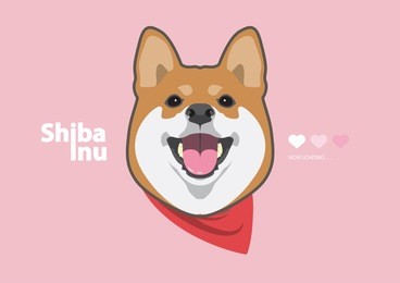 cute shiba inu and his smile