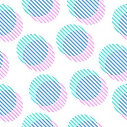 geometric seamless pattern with circles, stripes, seamless pattern