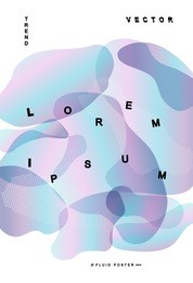 trendy design template fluid poster. vector holographic banner.