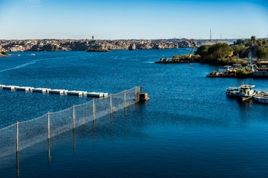 aswan dam - aswan hydroelectric power station and nasser lake, egypt