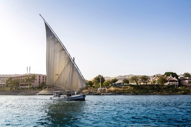 in the way to the nubian village in aswan, egypt