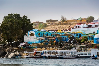 in the way to the nubian village in aswan, egypt