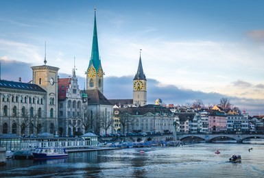 zurich lake and town