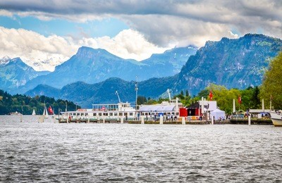 view of lake lucerne in summer season, switzerland