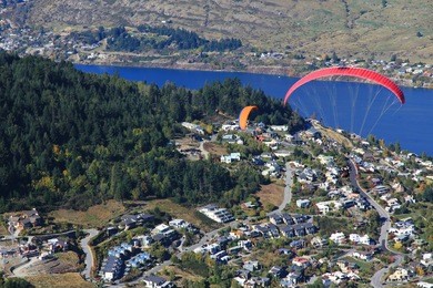 amazing aerial view of queenstown new zealand