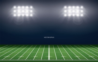 american football field stadium background. with perspective line pattern of american football field. vector illustration.