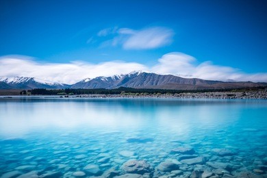 view of lake tekapo from mount john | lake tekapo, new zealand