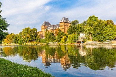 valentino castle, inturin city, piedmont region, north italy