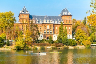 turin, piedmont ,italy, 01 november 2017. valentino castle, inturin city, piedmont region, north italy