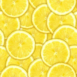 background of heap fresh yellow lemon slices. seamless pattern for your design. close-up. studio photography.