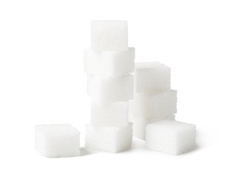 sugar cube isolated on a white background