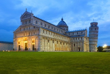 pisa cathedral at sunset
