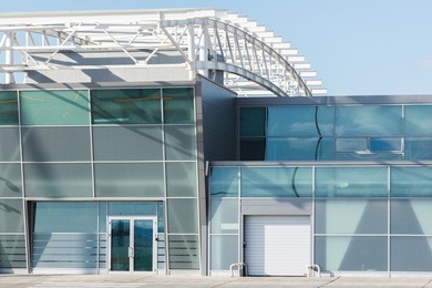 the building is in high-tech style