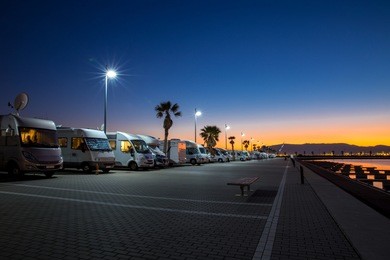 motorhome parking in gibraltar by night