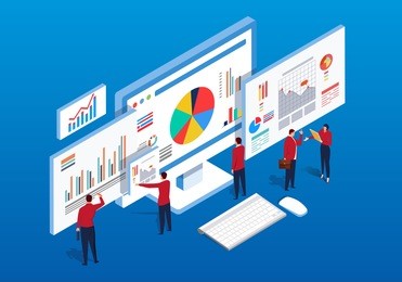 isometric multiple web pages and data analysis