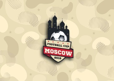 vector illustration. logo soccer cup on football 2018 russia. graphic design set of banners with modern abstractions and patterns on the background. realistic isolated vector ball
