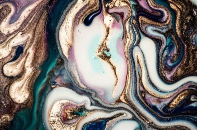 trendy color- ultra violet. traditional ottoman turkish marbling art. ebru- ancient oriental drawing technique. natural luxury