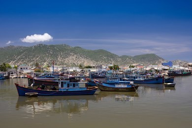 渔港码头中国广东汕头南澳岛