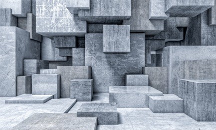cube concrete abstract background 3d rendering image
