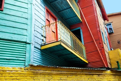the colourful buildings of la boca buenos aires argentina
