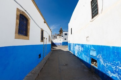 river bou regreg seafront and kasbah in medina of rabat, morocco. rabat is the capital of morocco. rabat is located on the atlantic ocean at the mouth of the river bou regreg.