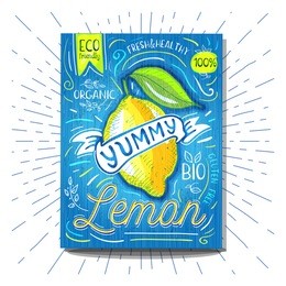 colorful label poster stickers food fruits vegetable chalk sketch style, food and spices. lemon citrus. bio eco vegetarian raw farm fresh organic. hand drawn vector illustration.