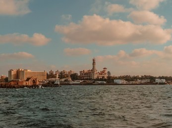 montazah district cityscape, alexandria, egypt