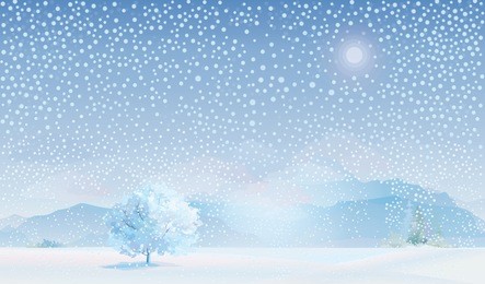 vector of winter landscape.