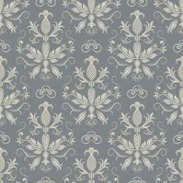 damask seamless pattern for design. vector illustration
