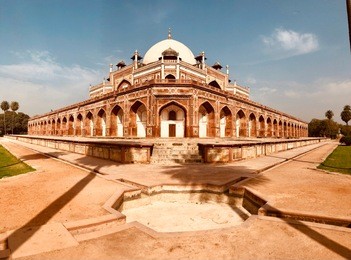 "humayun's tomb",humayun's tomb is the tomb of the mughal emperor humayun in delhi, india. the tomb was commissioned by humayun's first wife and chief consort, empress bega begum, in 1569-70.