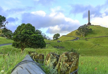 landscape scenery of one tree hill park auckland new zealand