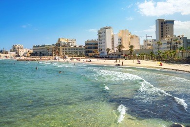 beach and seafront at sousse. tunisia, north africa