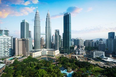 kuala lumpur city skyline, malaysia