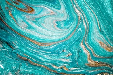 abstract ocean- art. natural luxury. style incorporates the swirls of marble or the ripples of agate. very beautiful blue paint with the addition of gold powder