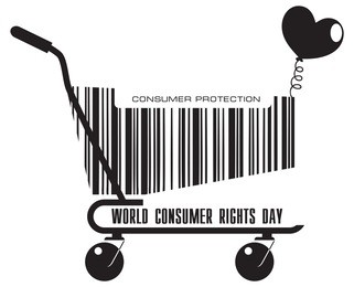 shopping cart for world consumer rights day holiday in march