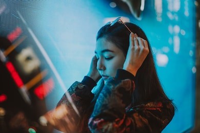 beautiful asian japanese girl street portraits