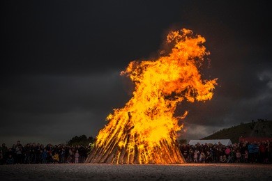 awesome easter / bonfire in north rhine-westphalia in germany.