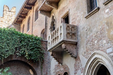 romeo and juliet's balcony in verona in italy