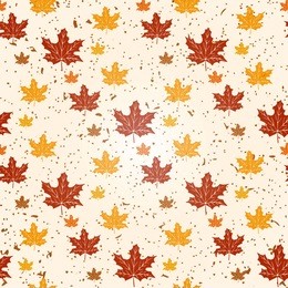 seamless pattern of autumn leaves. vector illustration of maple leaves
