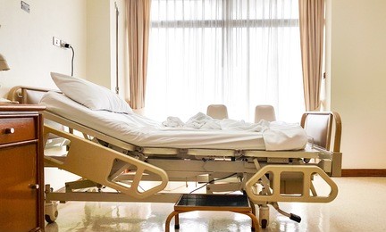 inpatient bed in hospital ward