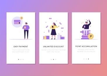 mobile app templates concept vector illustration flat design